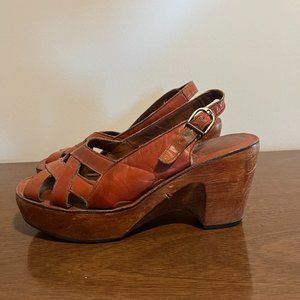 Vintage Leather Clogs